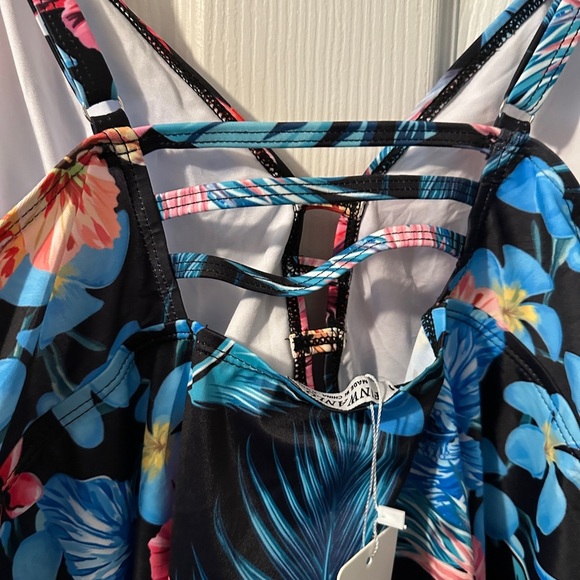 Floral Kids One Piece Swimsuit - Picture 4 of 4